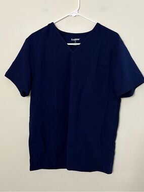Scrubstar Adult Small Navy Blue Indigo Scrub Top Short Sleeve Medical